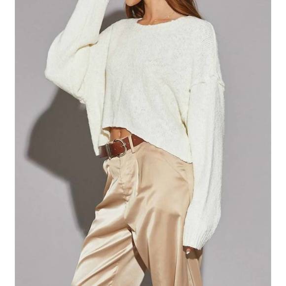 NEW MUSTARD SEED bridget knit top in cream - Picture 2 of 3